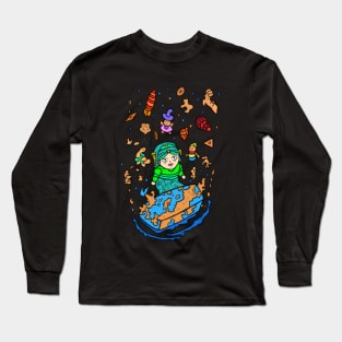 Cute little cartoon world colour Long Sleeve T-Shirt